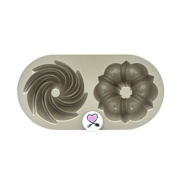 قالب کیک دوتایی کلاسیک Nordic Ware – طرح Bundt کوچک - Image 2