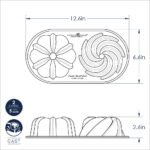 قالب کیک دوتایی کلاسیک Nordic Ware – طرح Bundt کوچک - Image 4