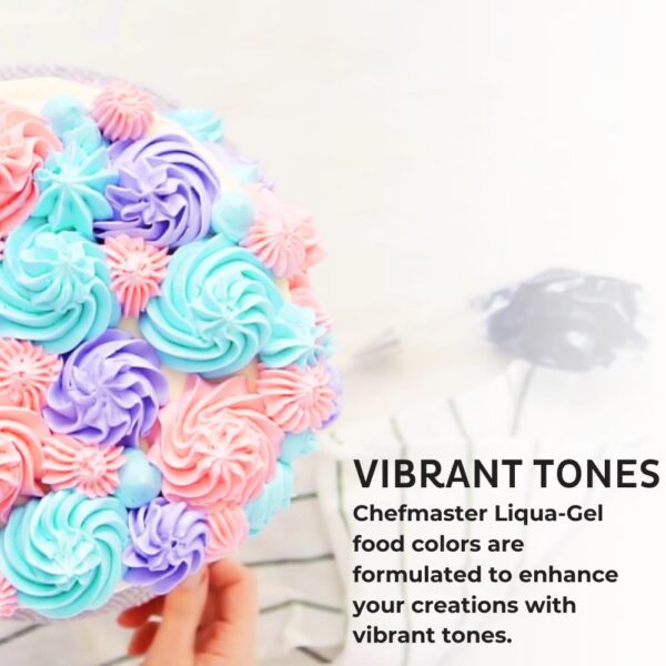 رنگ خوراکی کیت ۴ رنگ پایه آب Chefmaster - Image 5