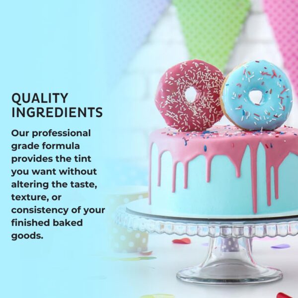 رنگ خوراکی کیت ۴ رنگ پایه آب Chefmaster - Image 7