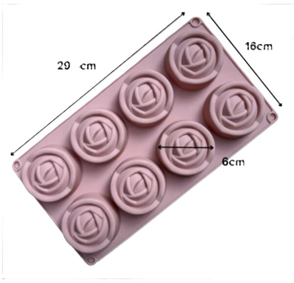 قالب سیلیکن رز متوسط 8 عددی خارجی - Image 5