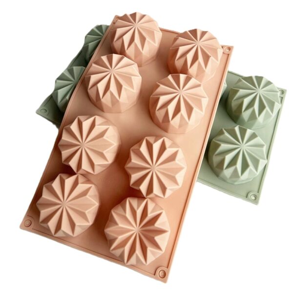 قالب سیلیکون ۸ عددی ستاره سه بعدی خارجی - Image 2