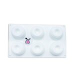 مولد سیلیکونی دونات موس (شکلاتی) فرانسوی ۶ عددی