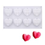 مولد سیلیکونی مدل قلب اوریگامی خارجی اعلا  ۸ عددی - Image 3