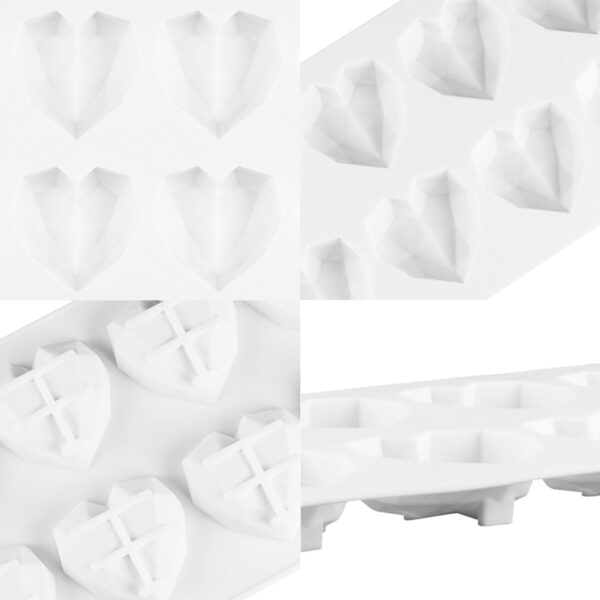 مولد سیلیکونی مدل قلب اوریگامی خارجی اعلا  ۸ عددی - Image 5