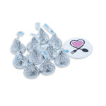 شکلات پذیرایی کیس kiss شیری اشکی 4 گرمی نقره ای اصل امریکا هرشیز، بستهبندی فویلی