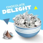 شکلات پذیرایی کیس kiss شیری اشکی 4 گرمی نقره ای اصل امریکا هرشیز، بستهبندی فویلی - Image 6