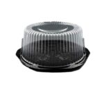 ظرف طلقی حمل کیک گرد لبه بلند قطر ۲۵