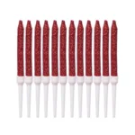 شمع تولد اکلیلی قرمز کوتاه ۱۲ عددی