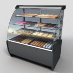 سینی استیل ویترین قنادی موج