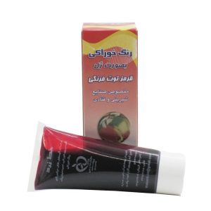 رنگ ژله ای قرمز توت‌ فرنگی خط زرد