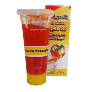 رنگ خوراکی ژله ‌ای زرد طلایی خط زرد