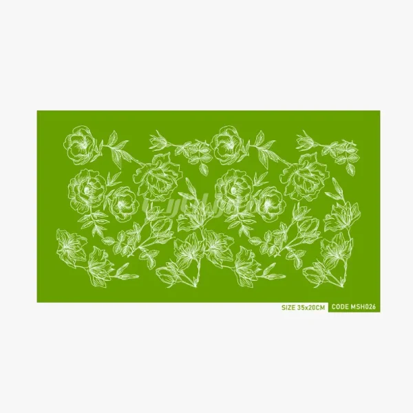 مش استنسیل گل برگ و رز متوسط سورناپارت - Image 1