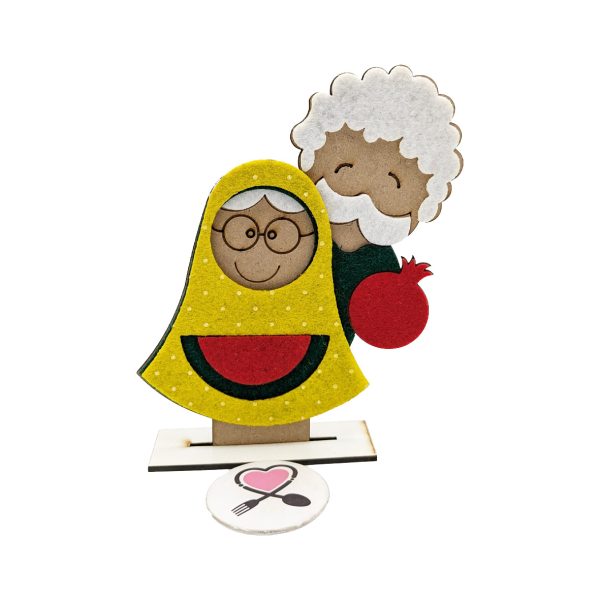 1 تاپر چوبی ساده عمو و ننه سرما کد 8 - Image 1