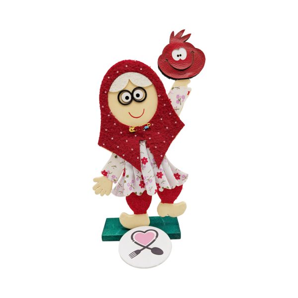 1 تاپر چوبی ساده ننه سرما با انار لبخند کد 1 - Image 1