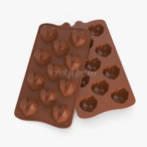 قالب سیلیکونی شکلات قلب اوریگامی