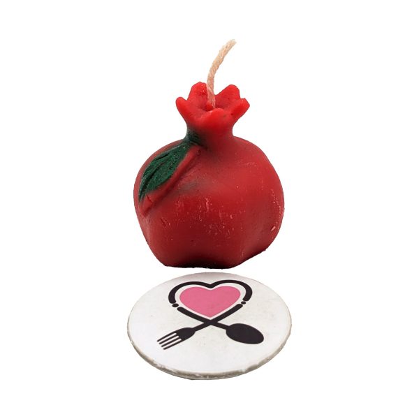 شمع طرح انار برگ سبز کد531 - Image 1