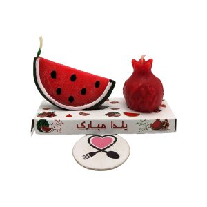 شمع هندوانه و انار  افقی کد532