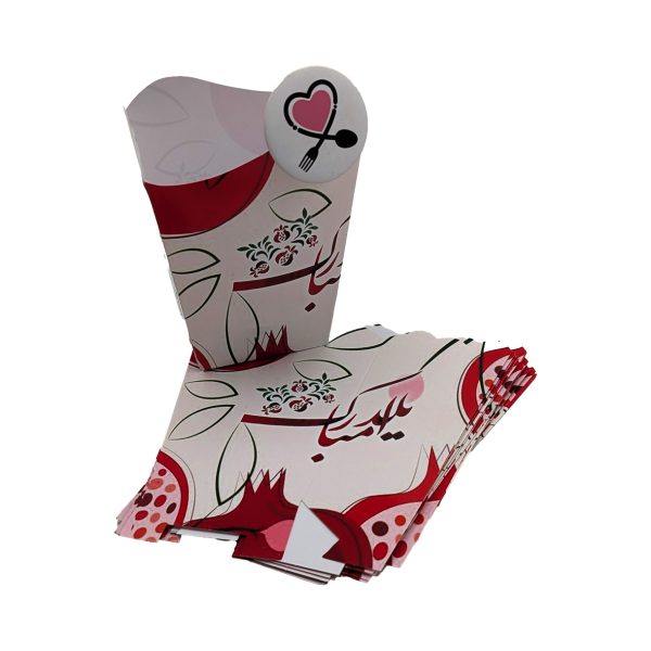 ظرف پاپ کورن زمینه سفید یلدا 10 عددی کد 2 - Image 1