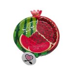 پیش دستی انار یکبار مصرف مدل شب یلدا طرح هندوانه و انار بسته 10 عددی