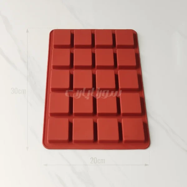 1 قالب سیلیکونی پولکی مربع 4 سانت - Image 1