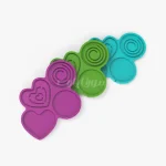 قالب سیلیکونی آبنبات شیكر (قلب و دایره اسپیرال)