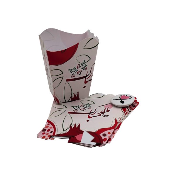 ظرف پاپ کورن زمینه سفید یلدا 10 عددی کد 2 - Image 2