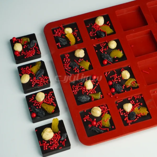 قالب سیلیکونی پولکی مربع 4 سانت - Image 5