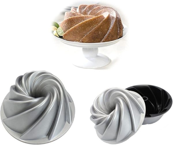 قالب کیک آلومینیومی مارپیچ میان تهی و نچسب