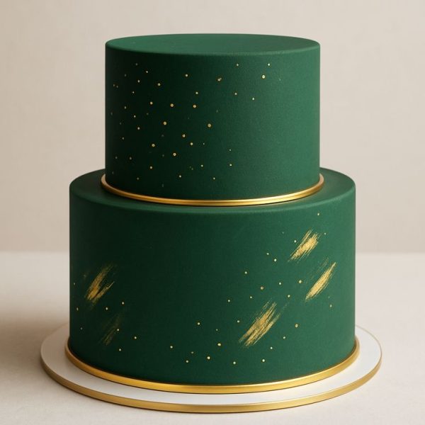 دکوفوندانت سبز تیره گلنان پوراتوس خمیر فوندانت یشمی منعطف