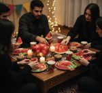 پیش دستی طرح انار یلدایی بسته 10 عددی - Image 3