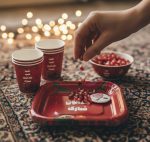 ست پیش‌دستی و لیوان کاغذی طرح شب یلدا