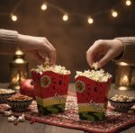 ظرف پاپ‌کورن یلدایی طرح هندوانه خندان