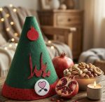 کلاه نمدی سبز هندوانه یلدا