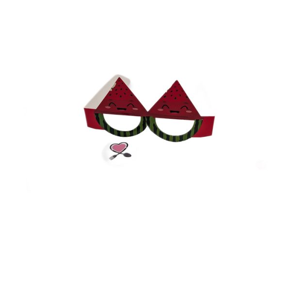 عینک مقوایی تم یلدا طرح انار و هندوانه - Image 4