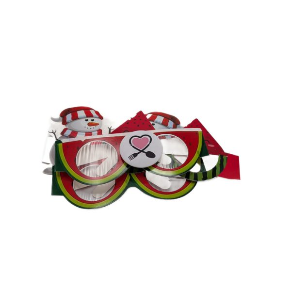 عینک مقوایی تم یلدا طرح انار و هندوانه - Image 6