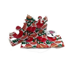 تاج زمینه سفید انار 6 عددی یلدا