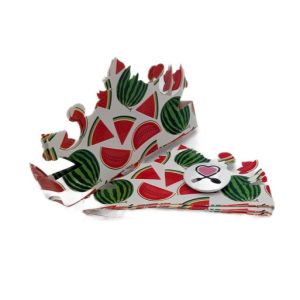 تاج هندوانه و قاچ زمینه سفید 6 عددی یلدا