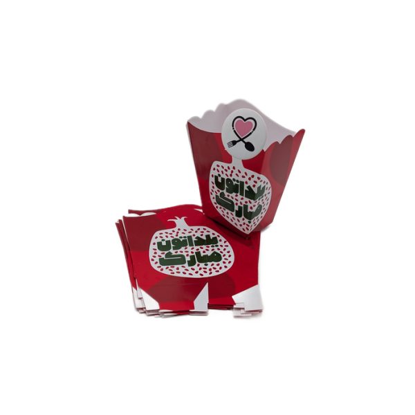 ظرف پاپ کورن انار سفید یلدا 10 عددی کد 4 - Image 1