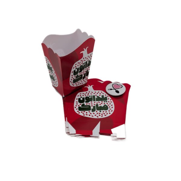 ظرف پاپ کورن انار سفید یلدا 10 عددی کد 4 - Image 2