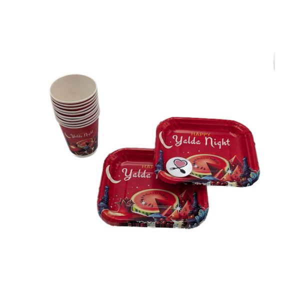 بشقاب و لیوان happy Yalda night کد 3 (20 عددی) - Image 2