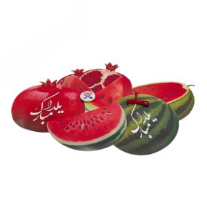 ریسه میوه هندوانه انار 8 برگی یلدا