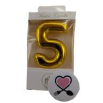 شمع تولد لاکچری طلایی (همه اعداد)