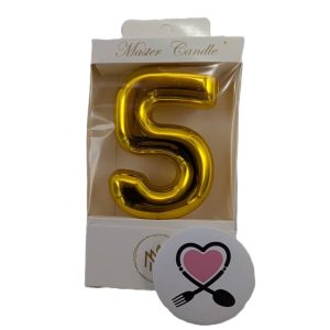 شمع تولد لاکچری طلایی (همه اعداد)