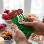 خرید چنگال سبز تم یلدا با طرح انار و هندوانه بسته ۱۰ عددی مناسب جشن شب چله