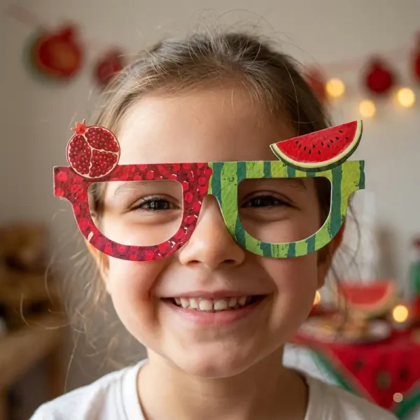 عینک مقوایی یلدا طرح انار و هندوانه