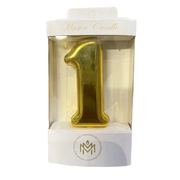 شمع تولد لاکچری طلایی (همه اعداد) - Image 2