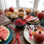 چنگال یلدایی پرتقال و هندوانه و انار 10 عددی