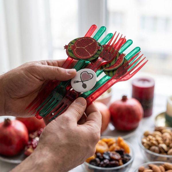 خرید چنگال انار و هندوانه ۱۰ عددی (ویژه شب یلدا)