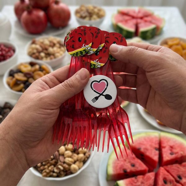 چنگال هندوانه خندان 10 عددی کد 6